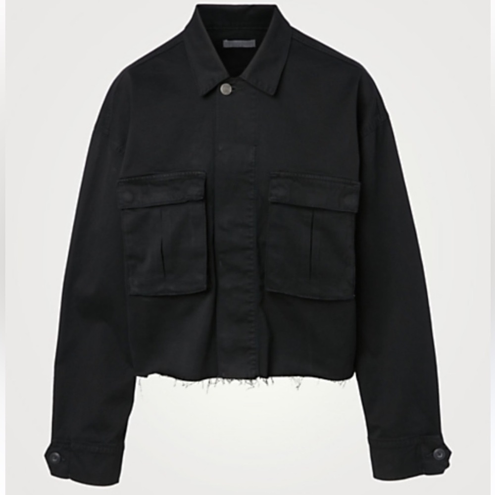 Boyish Black Button-Up Jacket